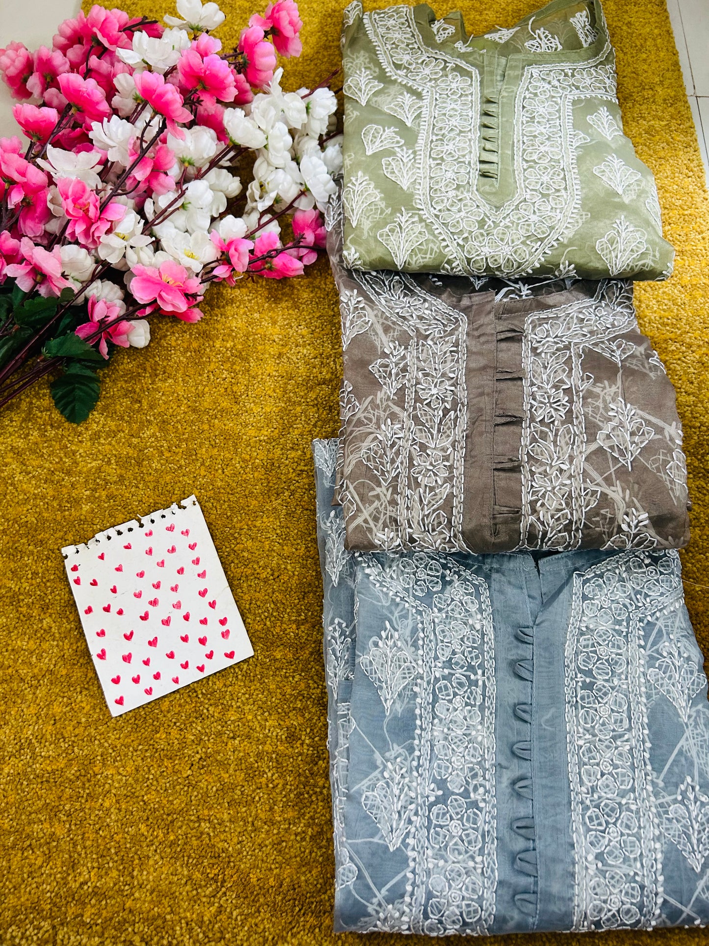 Chikankari Organza Kurti